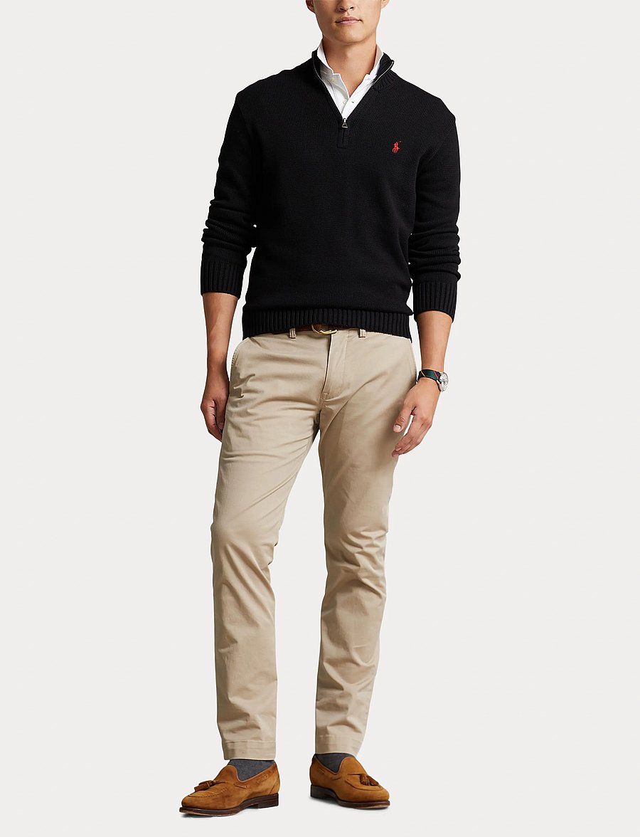 Polo Ralph Lauren - 21/2 COTTON-LSL-PLO - pullover mit halbem reißverschluss - polo black - 4