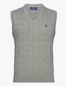 Cable-Knit Cotton Sweater Vest, Polo Ralph Lauren