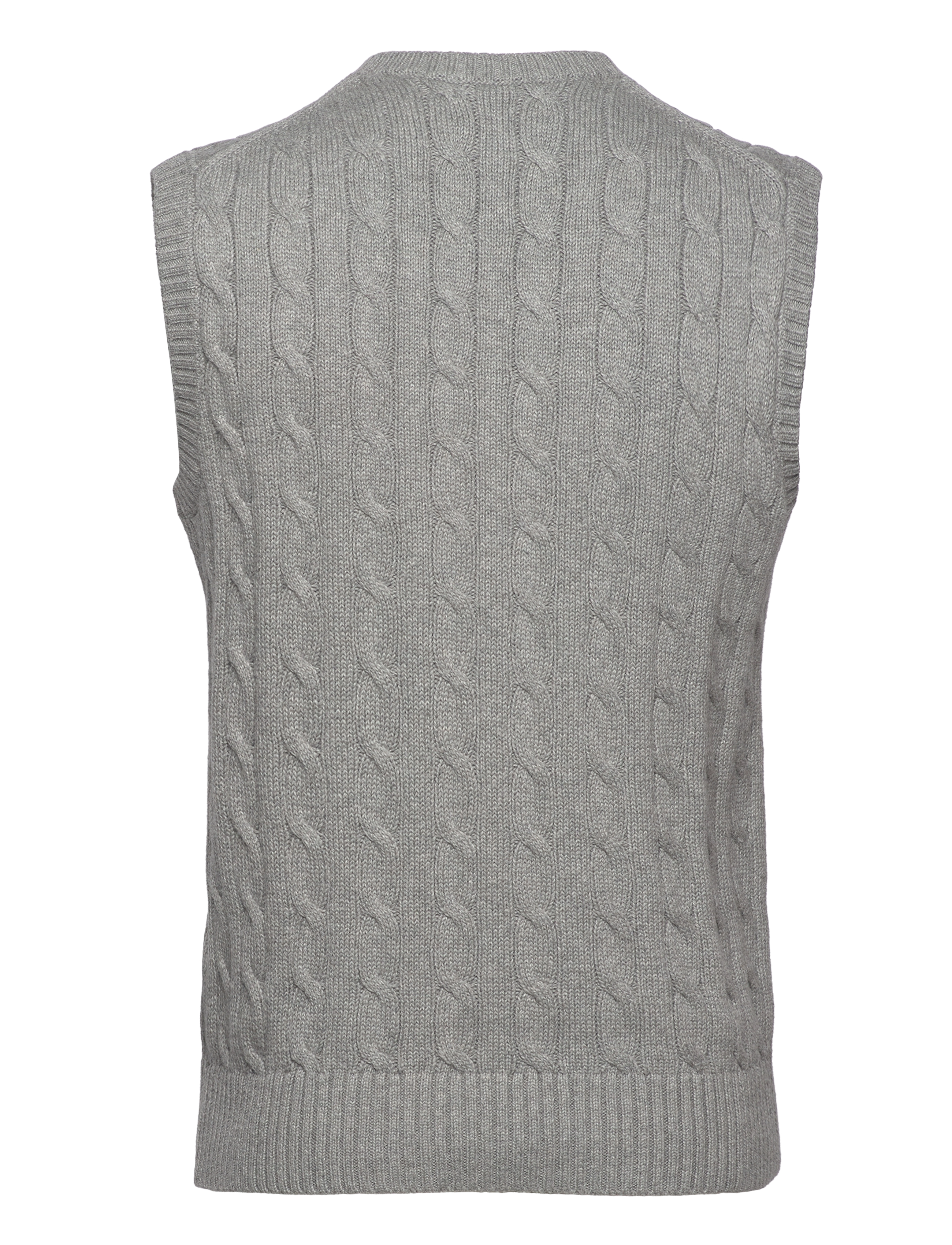 Polo Ralph Lauren - Cable-Knit Cotton Sweater Vest - fawn grey heather - 1