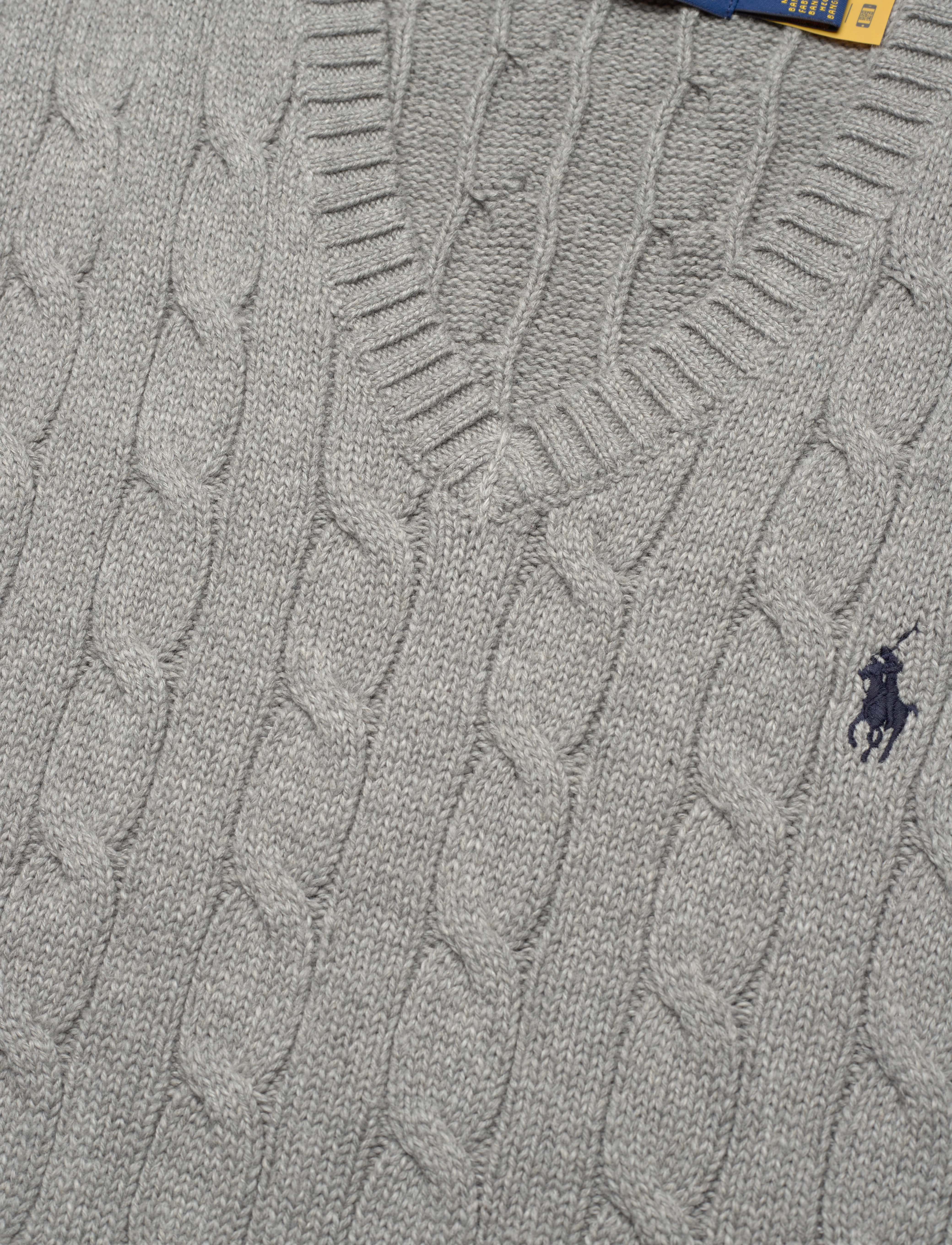 Polo Ralph Lauren - Cable-Knit Cotton Sweater Vest - fawn grey heather - 2