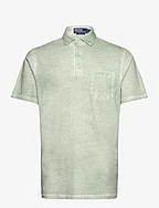 Classic Fit Cotton-Linen Polo Shirt - FADED MINT