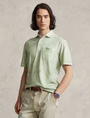 Polo Ralph Lauren - Classic Fit Cotton-Linen Polo Shirt - lühikeste varrukatega polod - faded mint - 2