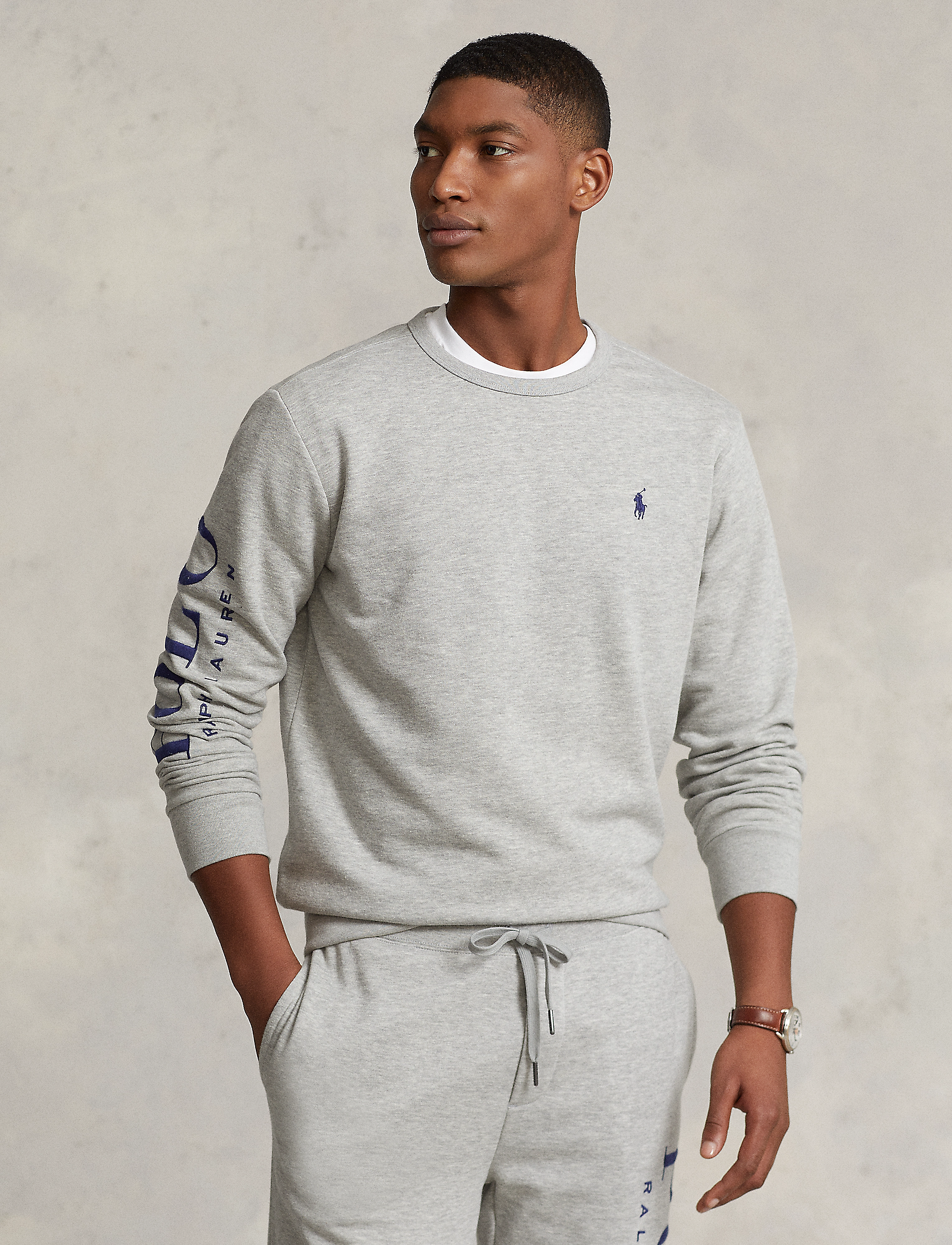 Polo Ralph Lauren - Logo-Embroidered Fleece Sweatshirt - andover heather/d - 3