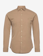 Slim Fit Garment-Dyed Twill Shirt - SURREY TAN