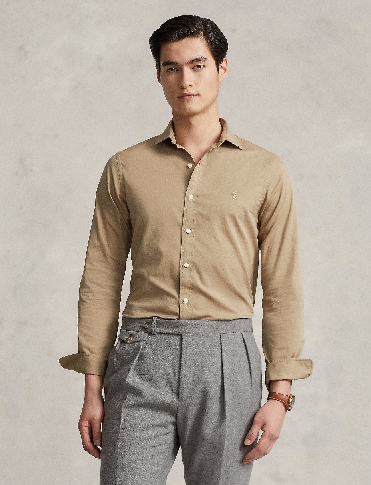 Polo Ralph Lauren - Slim Fit Garment-Dyed Twill Shirt - casual hemden - surrey tan - 0