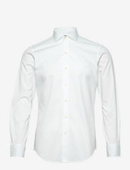 Slim Fit Garment-Dyed Twill Shirt - WHITE