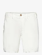 8-Inch Straight Fit Linen-Cotton Short - WHITE
