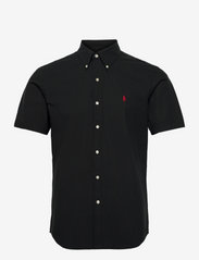 Custom Fit Stretch Poplin Shirt - POLO BLACK