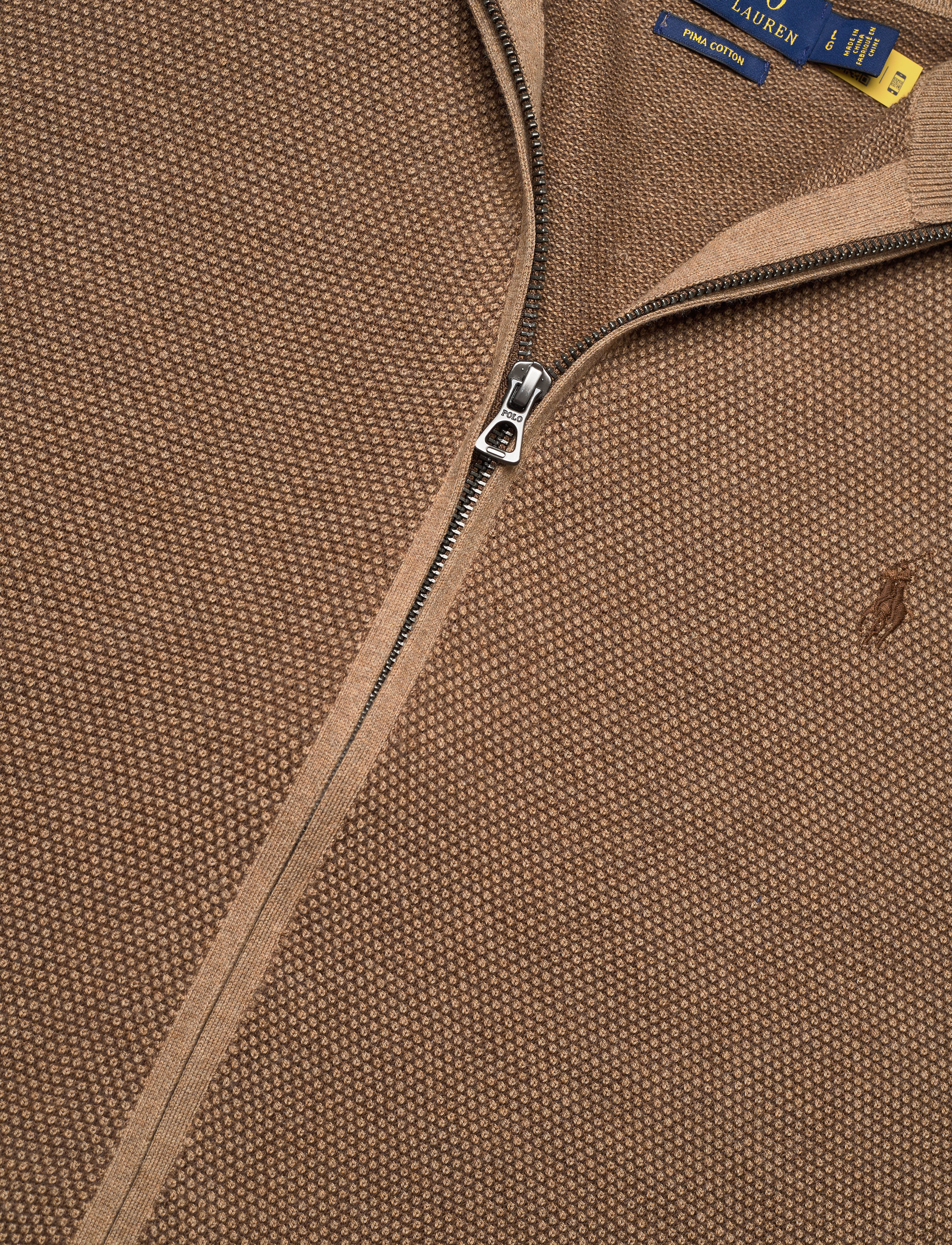 Polo Ralph Lauren - 32/3 PIMA COTTON-LSL-FUZ - camel/brown combo - 3