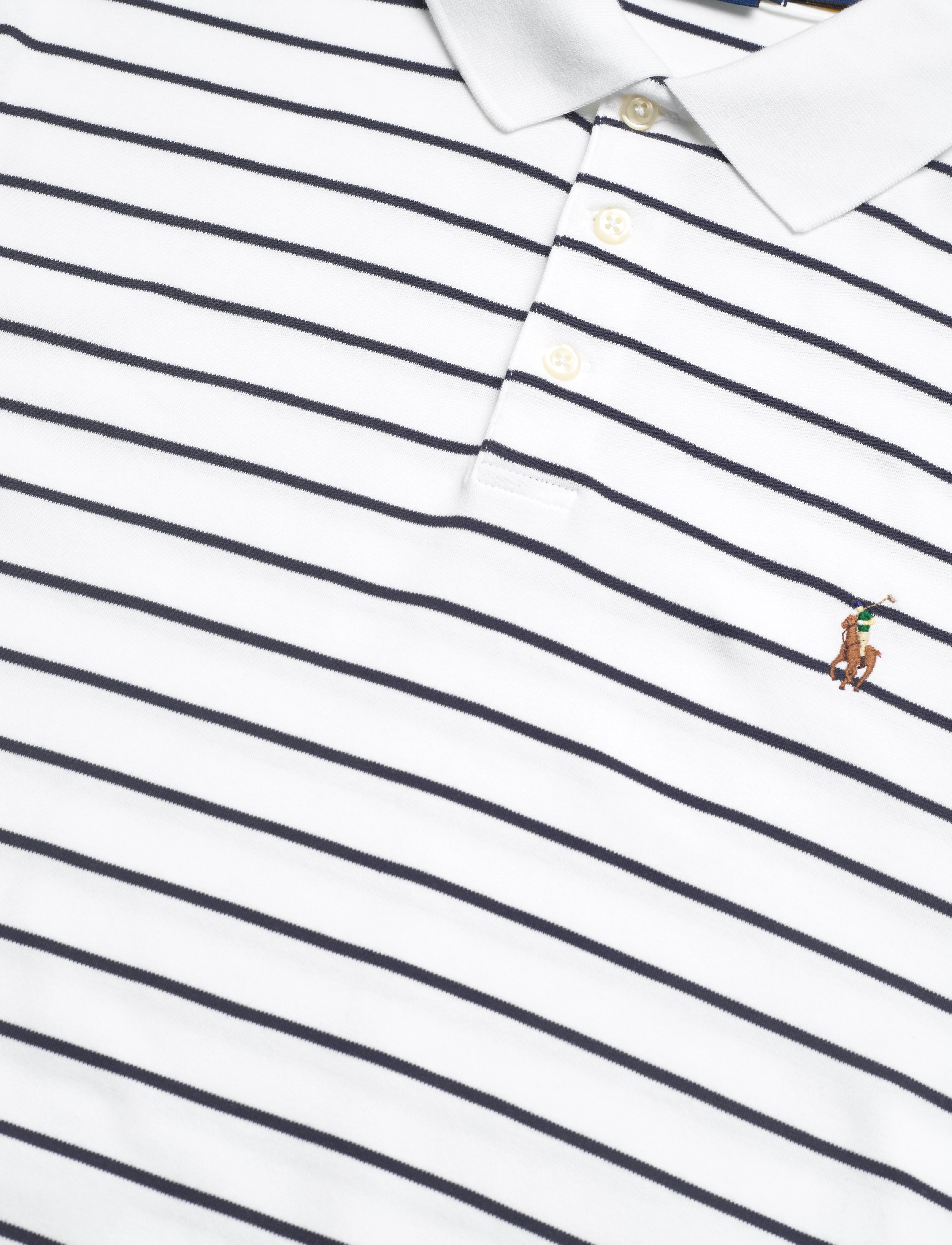 Polo Ralph Lauren - Custom Slim Fit Soft Cotton Polo Shirt - white/refined nav - 2