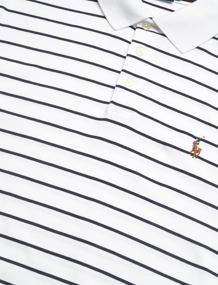Polo Ralph Lauren - Custom Slim Fit Soft Cotton Polo Shirt - white/refined nav - 2