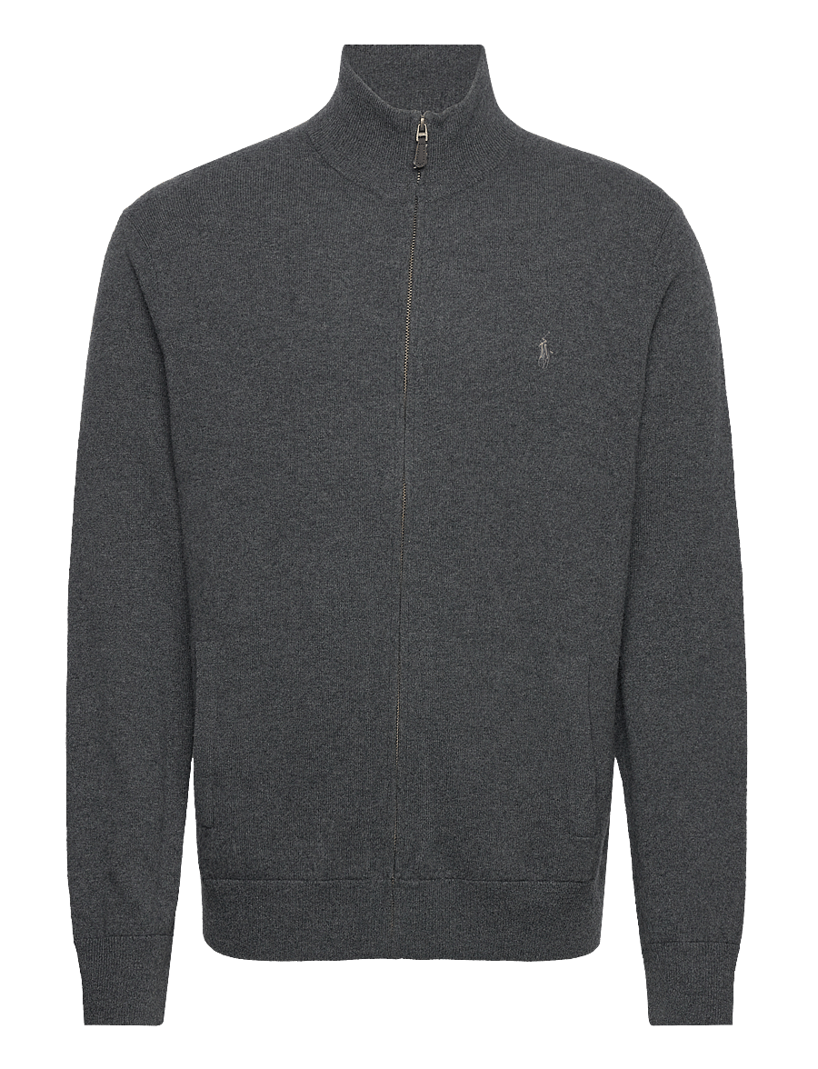 Polo Ralph Lauren - 2/27 MERINO RWS-LS FZ PP - dark charcoal hea - 0