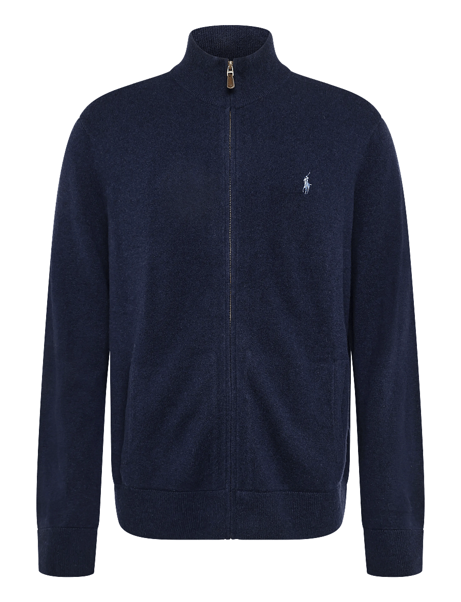 Polo Ralph Lauren - 2/27 MERINO RWS-LS FZ PP - half zip - hunter navy - 0