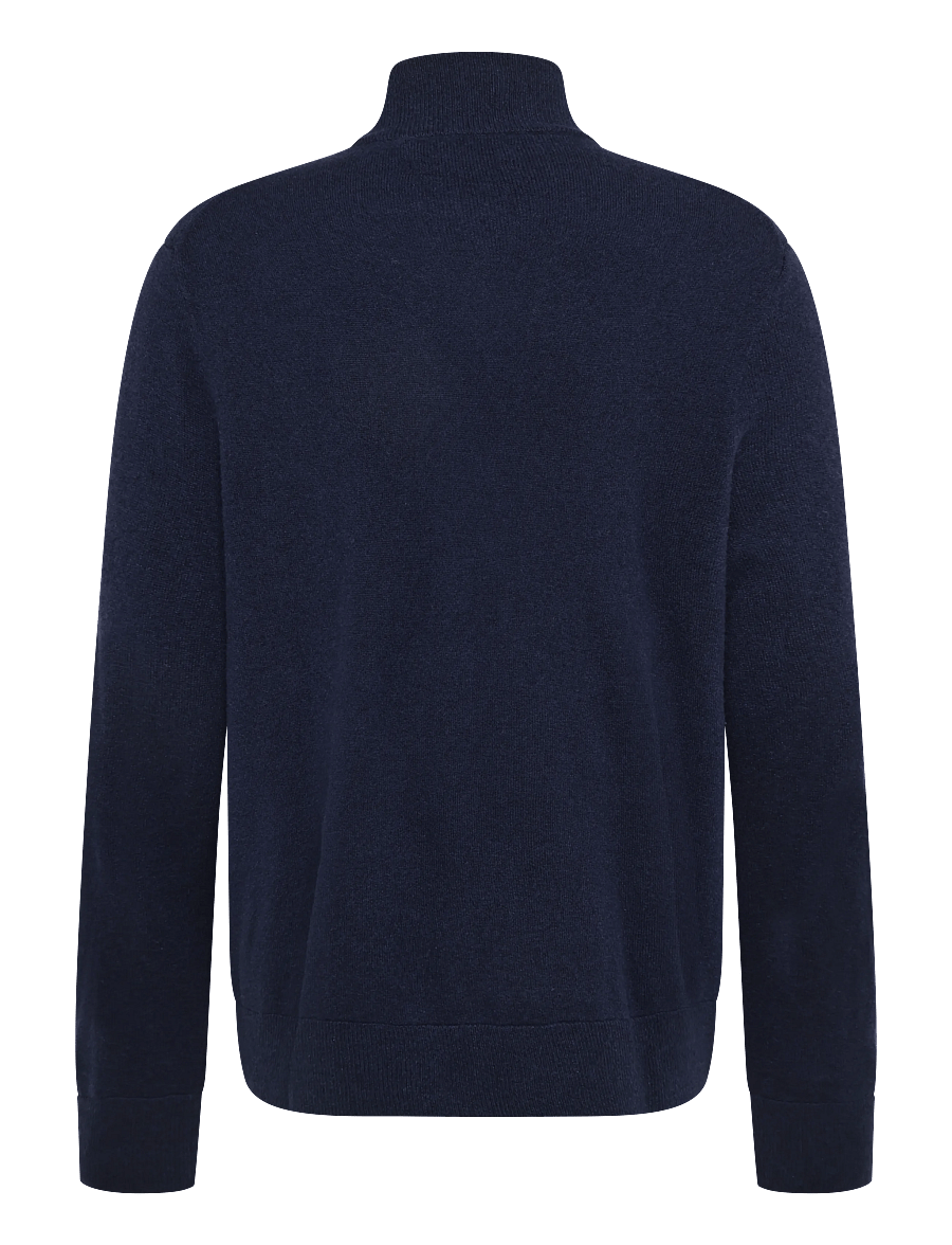 Polo Ralph Lauren - 2/27 MERINO RWS-LS FZ PP - half zip - hunter navy - 1