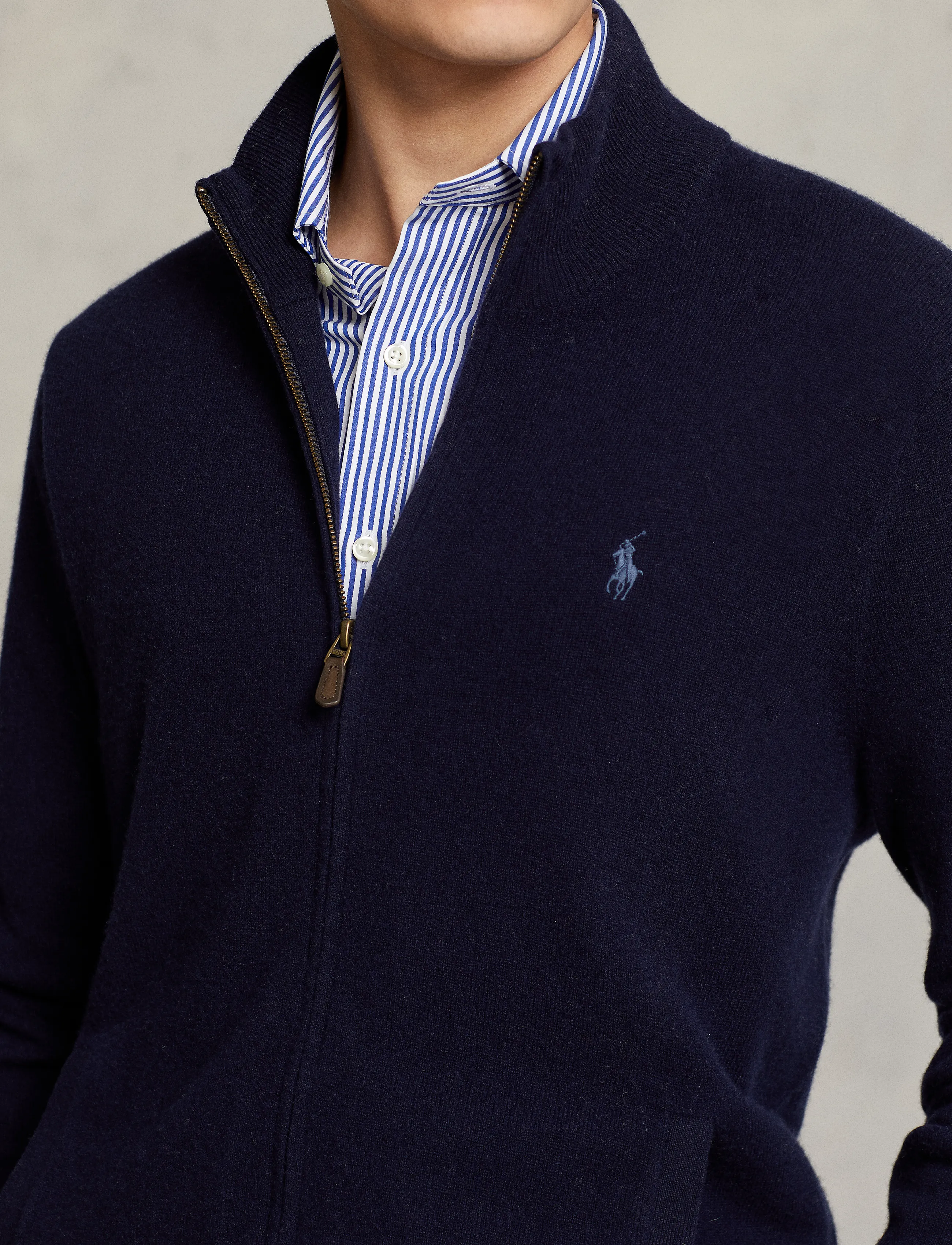 Polo Ralph Lauren Wool Full-Zip Sweater stickade tröjor herr – bild 3