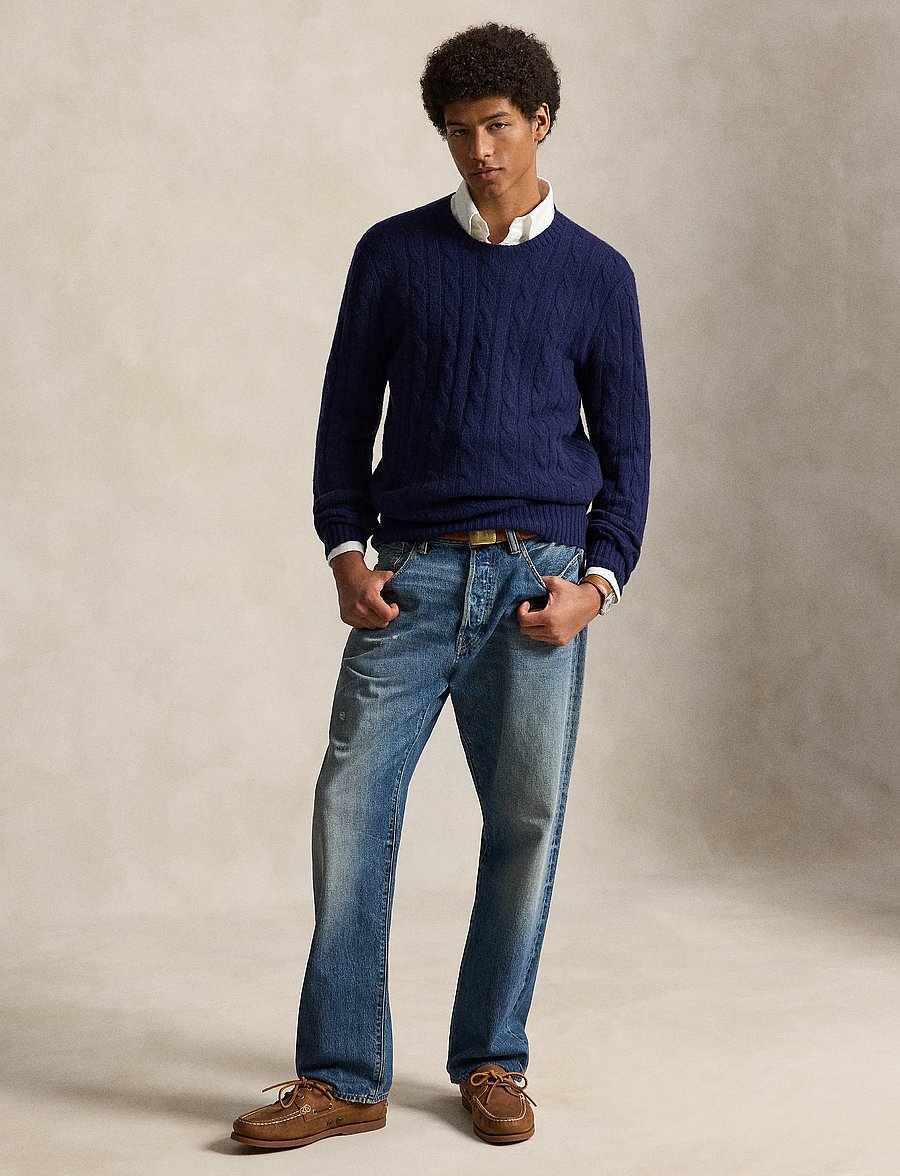 Polo Ralph Lauren - The Iconic Cable-Knit Cashmere Sweater - rundhals - bright navy - 0