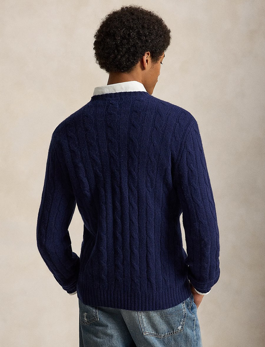 Polo Ralph Lauren - The Iconic Cable-Knit Cashmere Sweater - rundhals - bright navy - 2