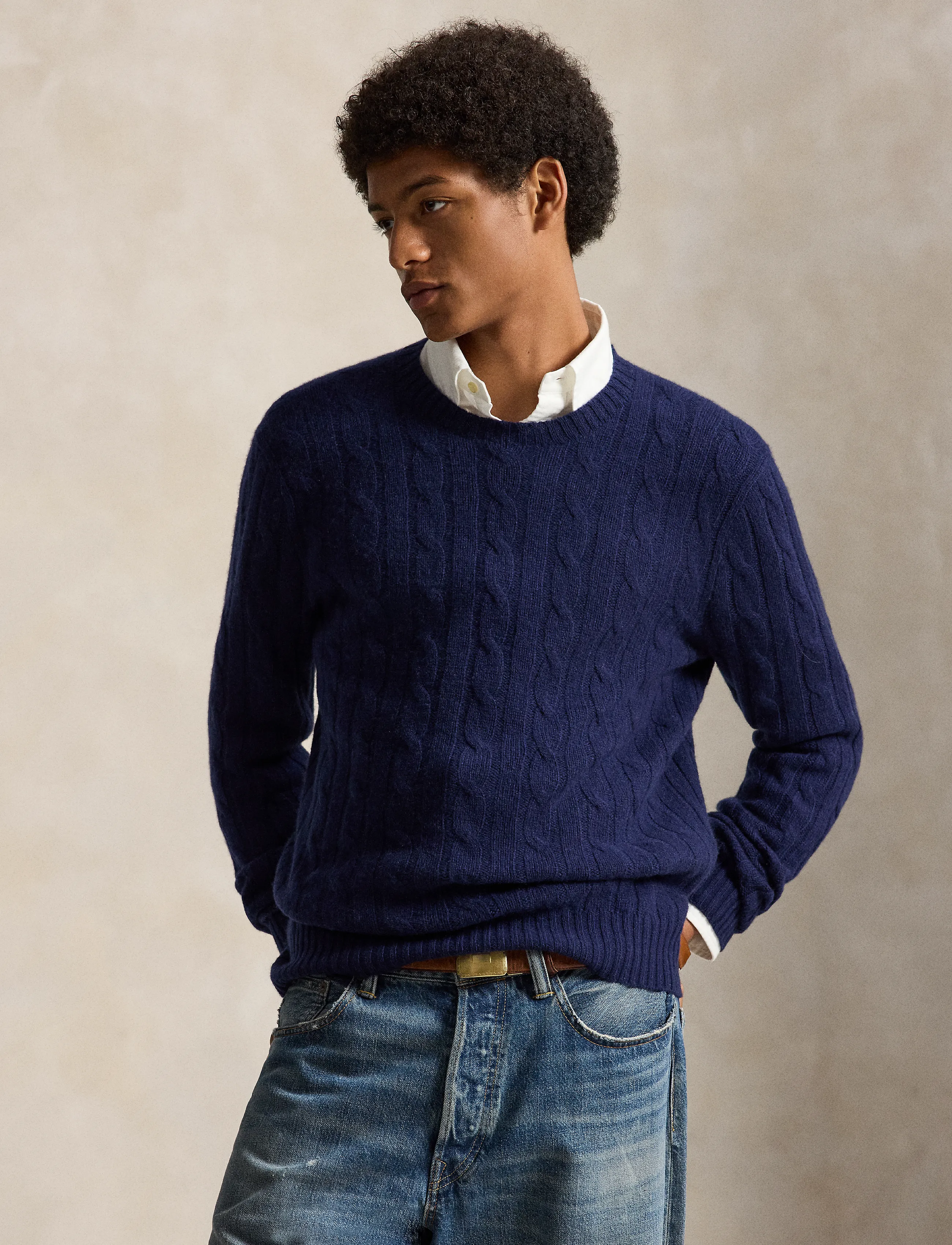 Polo Ralph Lauren - The Iconic Cable-Knit Cashmere Sweater - rundhals - bright navy - 3
