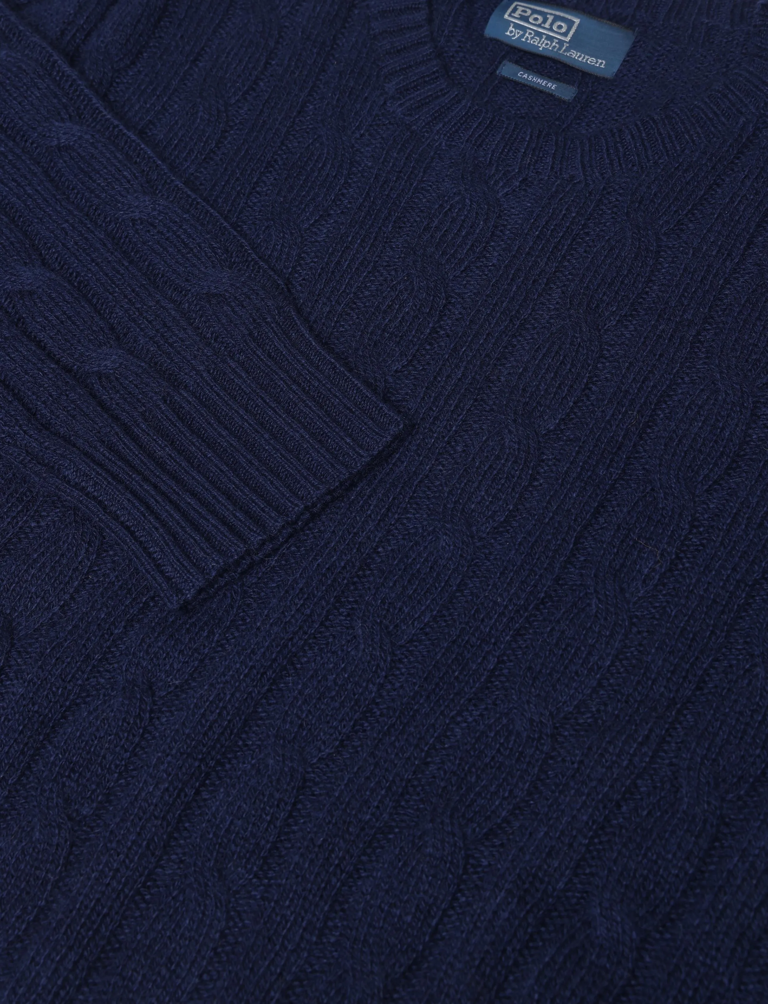 Polo Ralph Lauren - The Iconic Cable-Knit Cashmere Sweater - rundhalsad - bright navy - 5