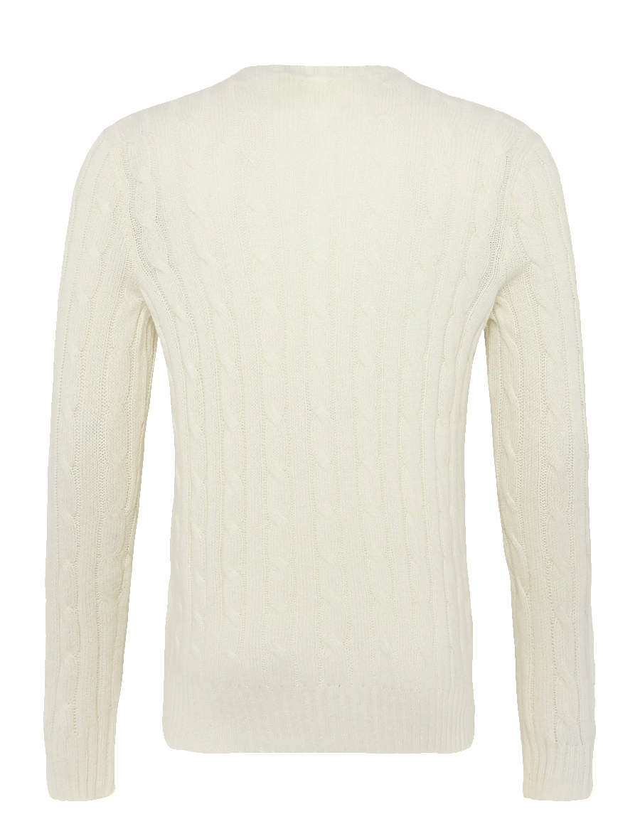 Polo Ralph Lauren - The Iconic Cable-Knit Cashmere Sweater - rundhals - cream - 3
