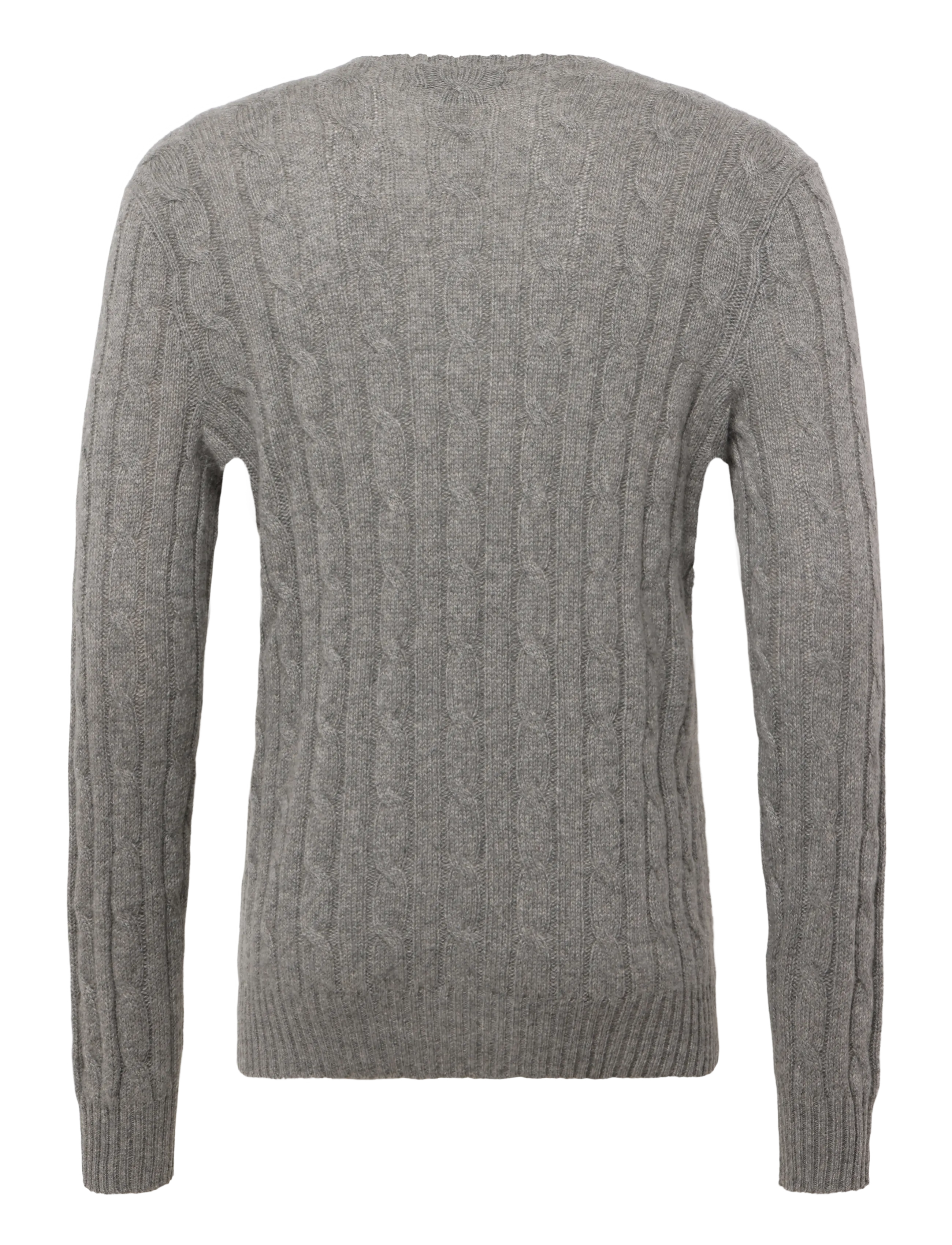 Polo Ralph Lauren - The Iconic Cable-Knit Cashmere Sweater - rundhalsad - fawn grey heather - 2