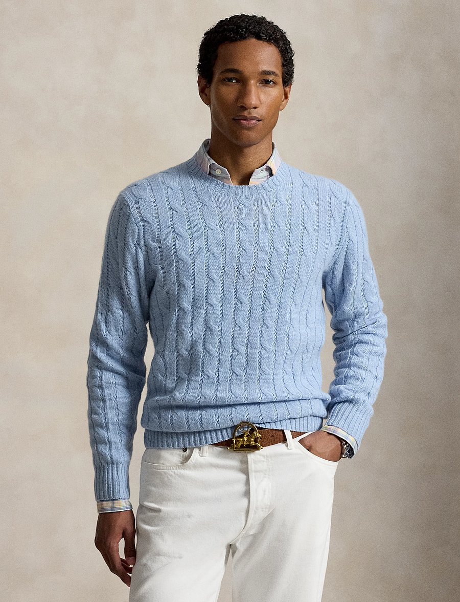 Polo Ralph Lauren - The Iconic Cable-Knit Cashmere Sweater - kasjmier - light adventurine - 1