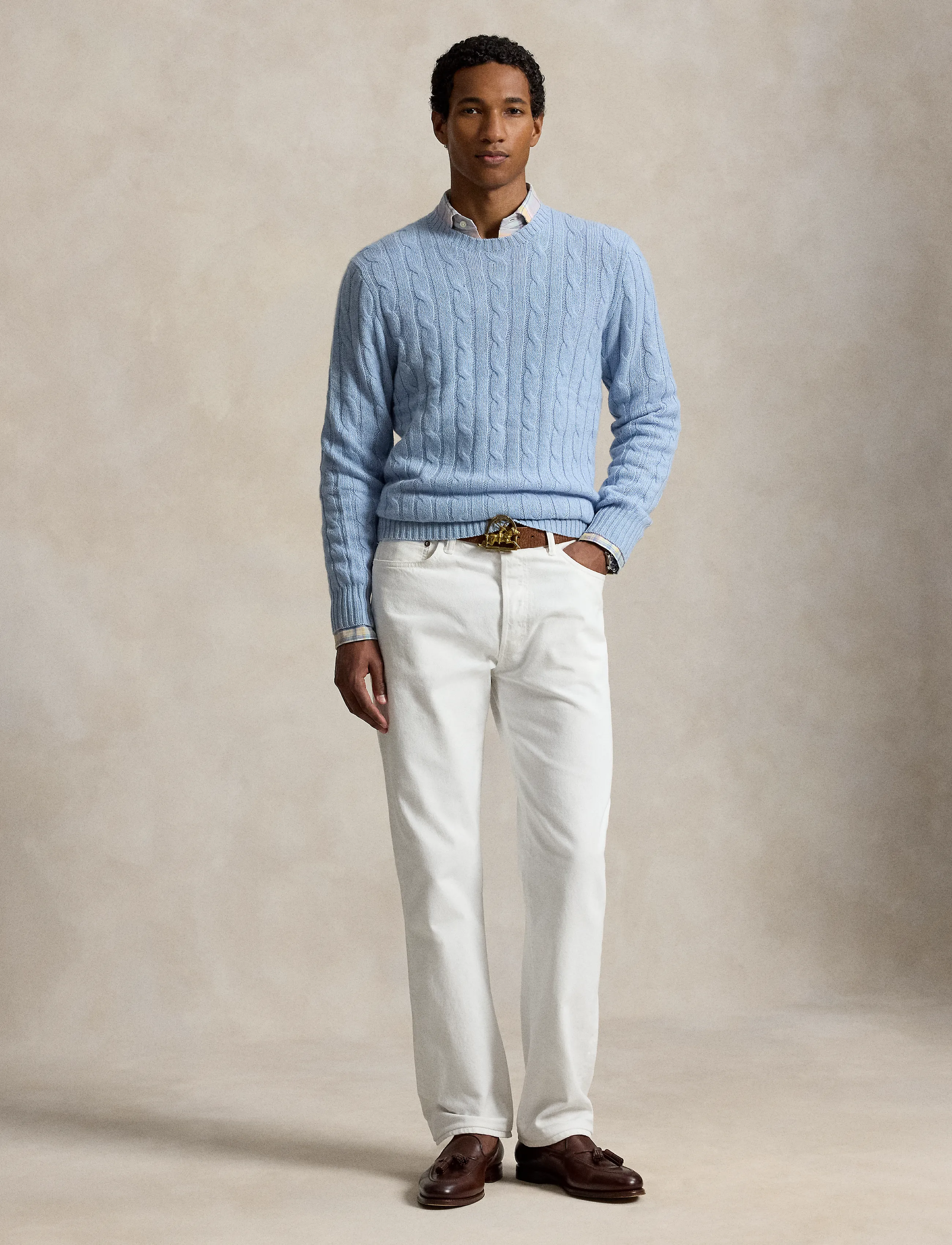 Polo Ralph Lauren - The Iconic Cable-Knit Cashmere Sweater - kasjmier - light adventurine - 4