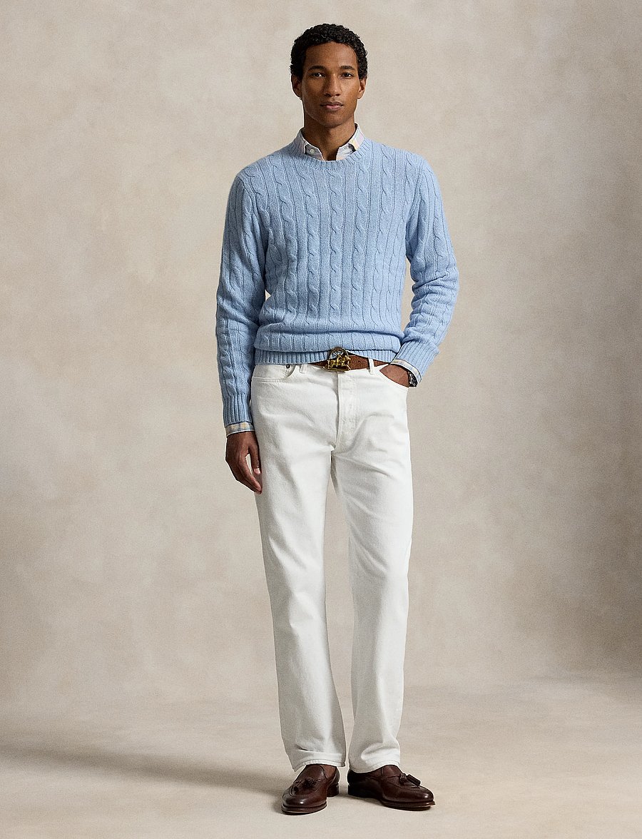 Polo Ralph Lauren - The Iconic Cable-Knit Cashmere Sweater - kasjmier - light adventurine - 4