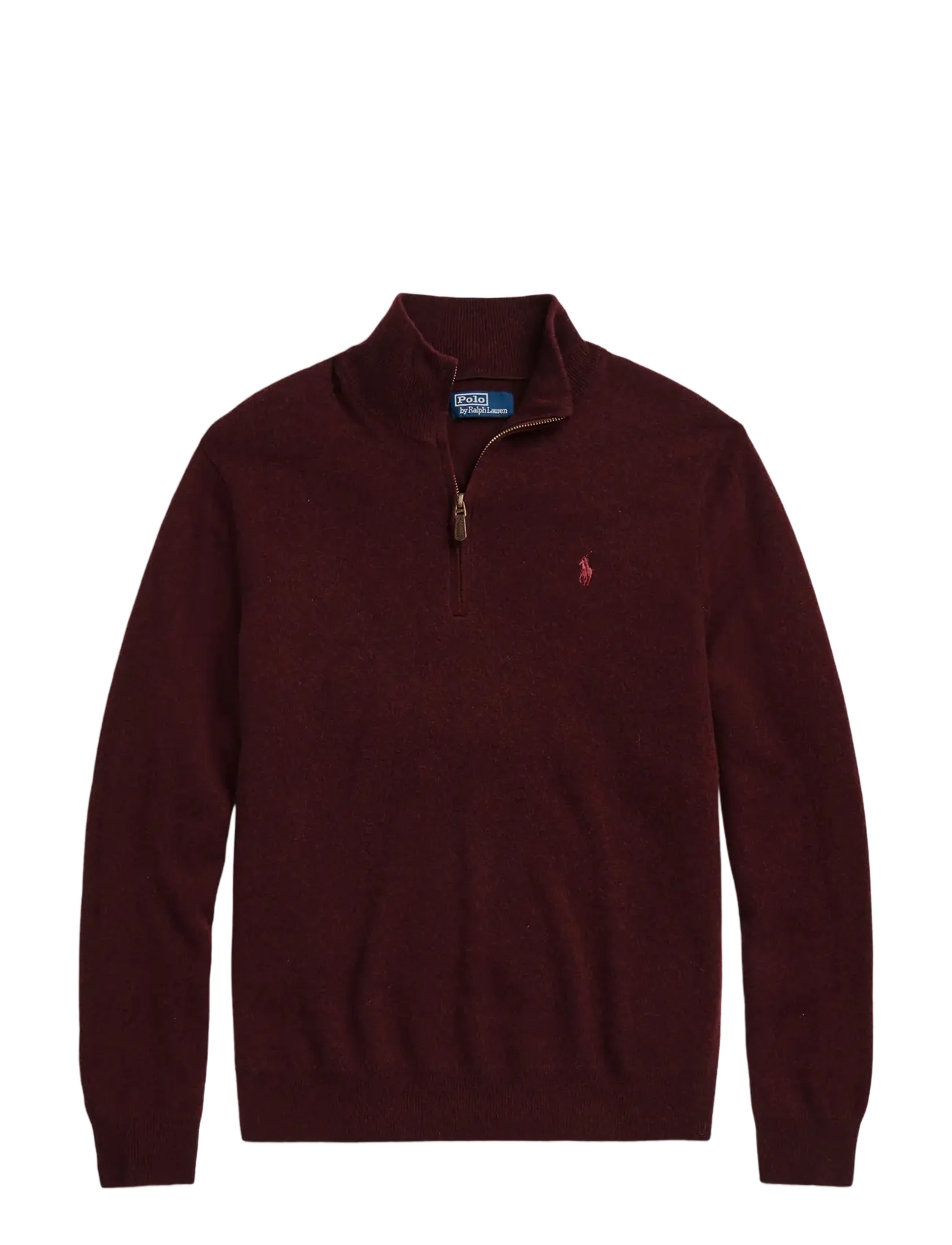 Polo Ralph Lauren Wool Quarter-Zip Sweater - Kleidung - AGED WINE HEATHER / burgundy