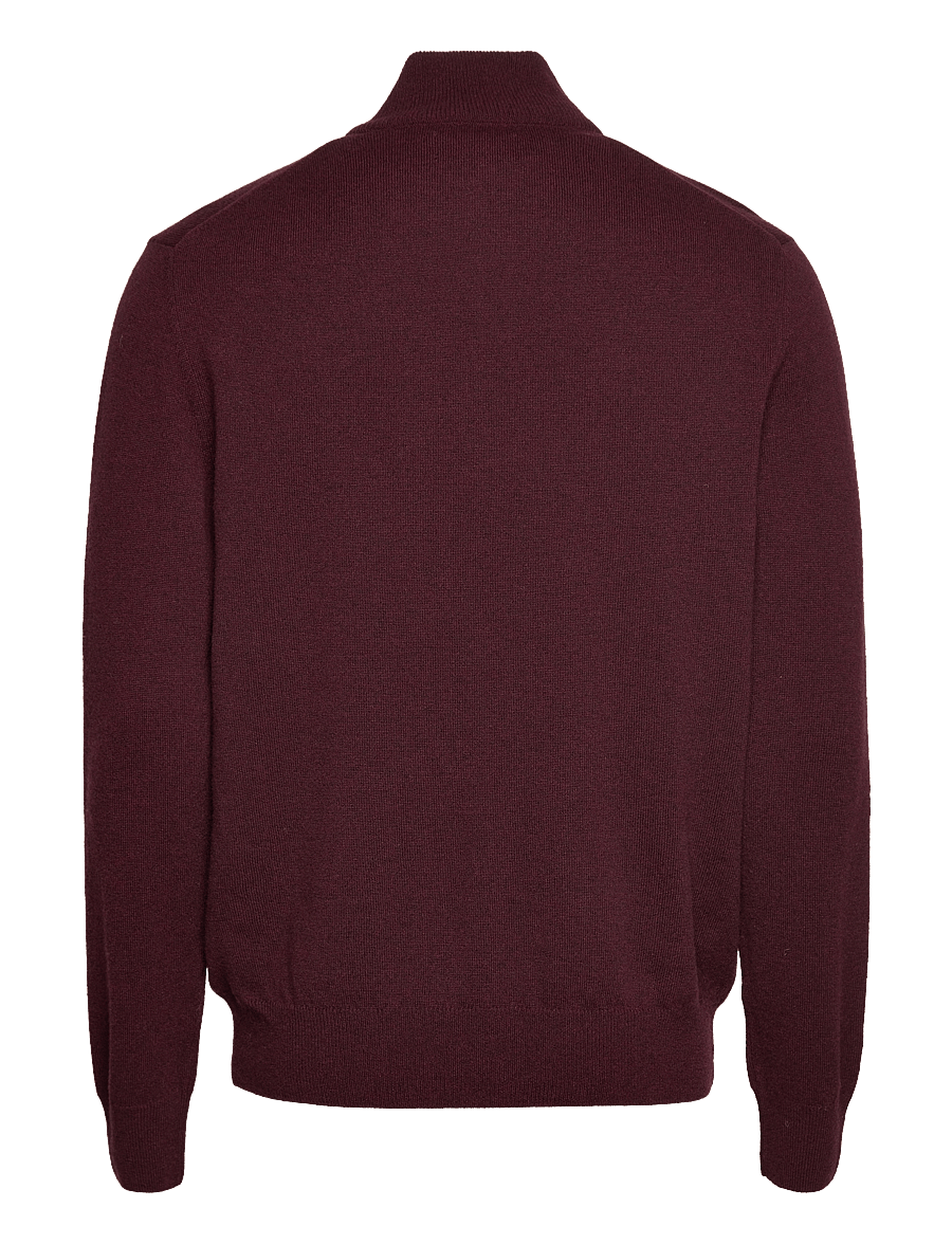 Polo Ralph Lauren - Wool Quarter-Zip Sweater - tõmblukk-kaelusega dressipluusid - aged wine heather - 3