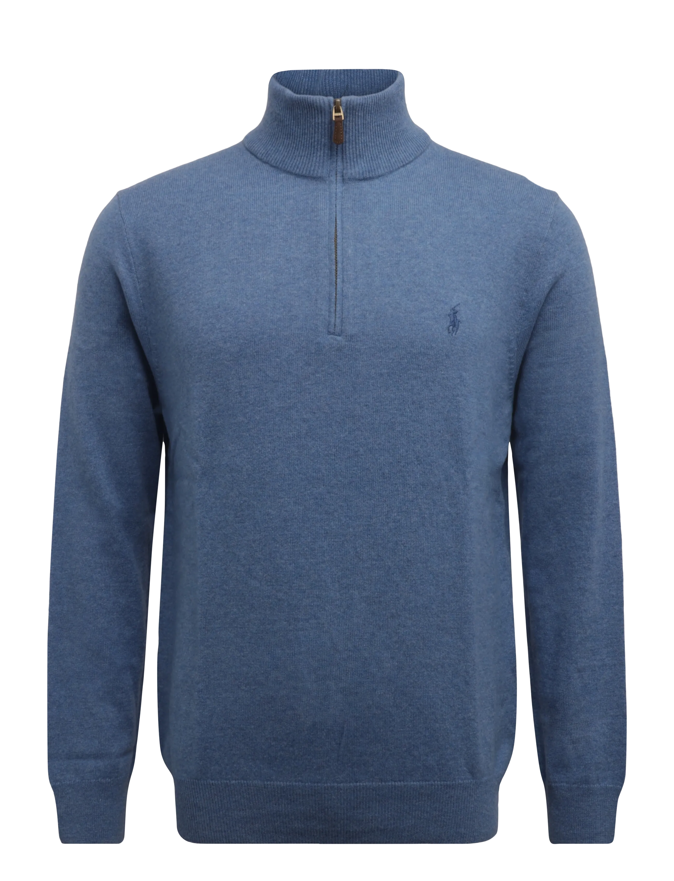 Polo Ralph Lauren Wool Quarter-Zip Sweater - Half zip jumpers - BLUE BORAGE HEATH / blue