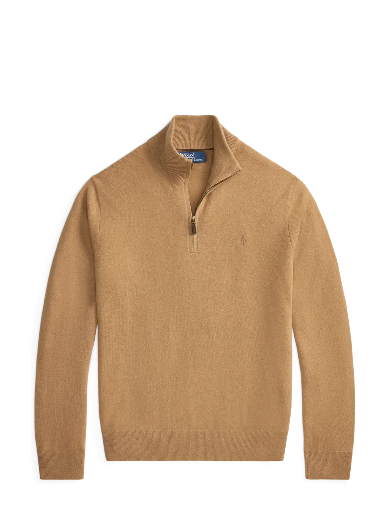 Polo Ralph Lauren Wool Quarter-Zip Sweater - Kleidung - CROUTON TAN HEATH / brown