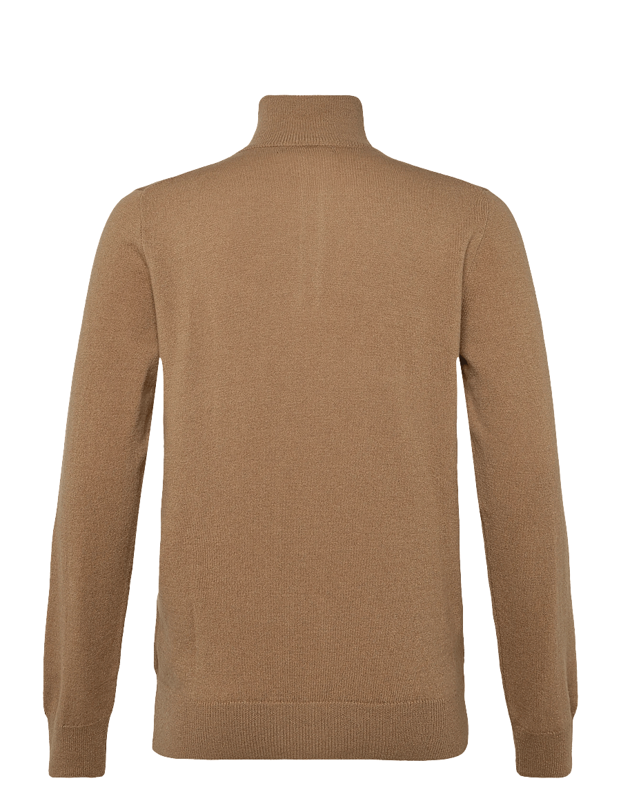 Polo Ralph Lauren - Wool Quarter-Zip Sweater - half zip - crouton tan heath - 1