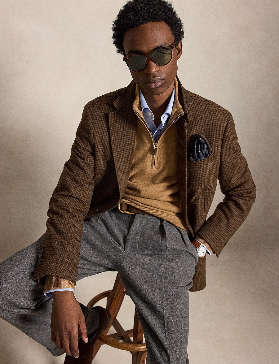 Polo Ralph Lauren - Wool Quarter-Zip Sweater - half zip - crouton tan heath - 4