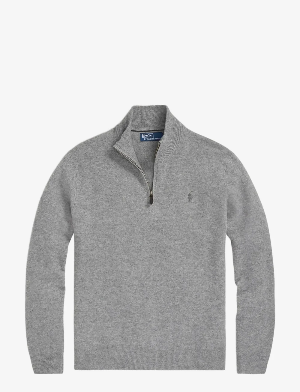 Polo Ralph Lauren - Wool Quarter-Zip Sweater - half zip-tröjor - fawn grey heather - 1