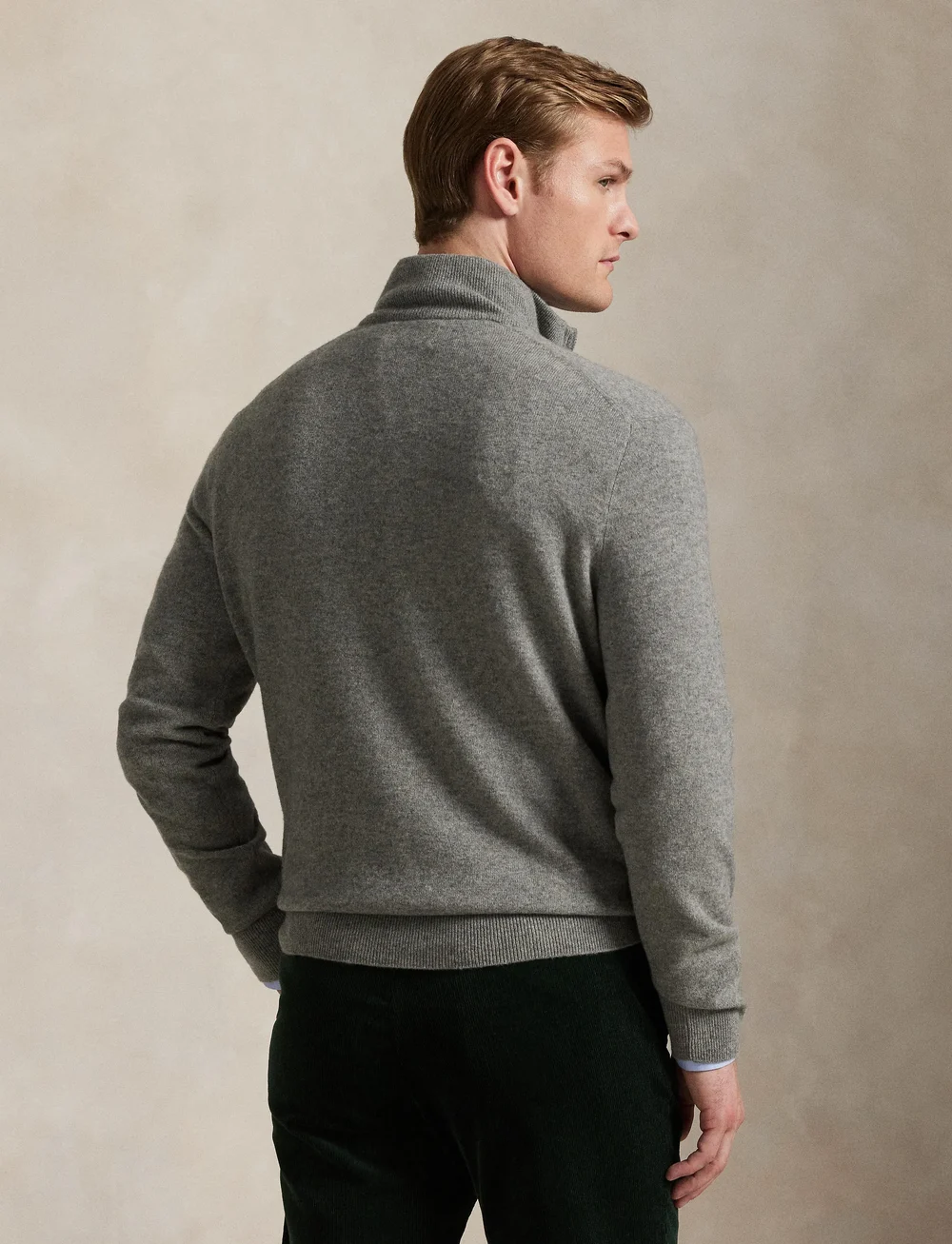 Polo Ralph Lauren - Wool Quarter-Zip Sweater - half zip-tröjor - fawn grey heather - 2