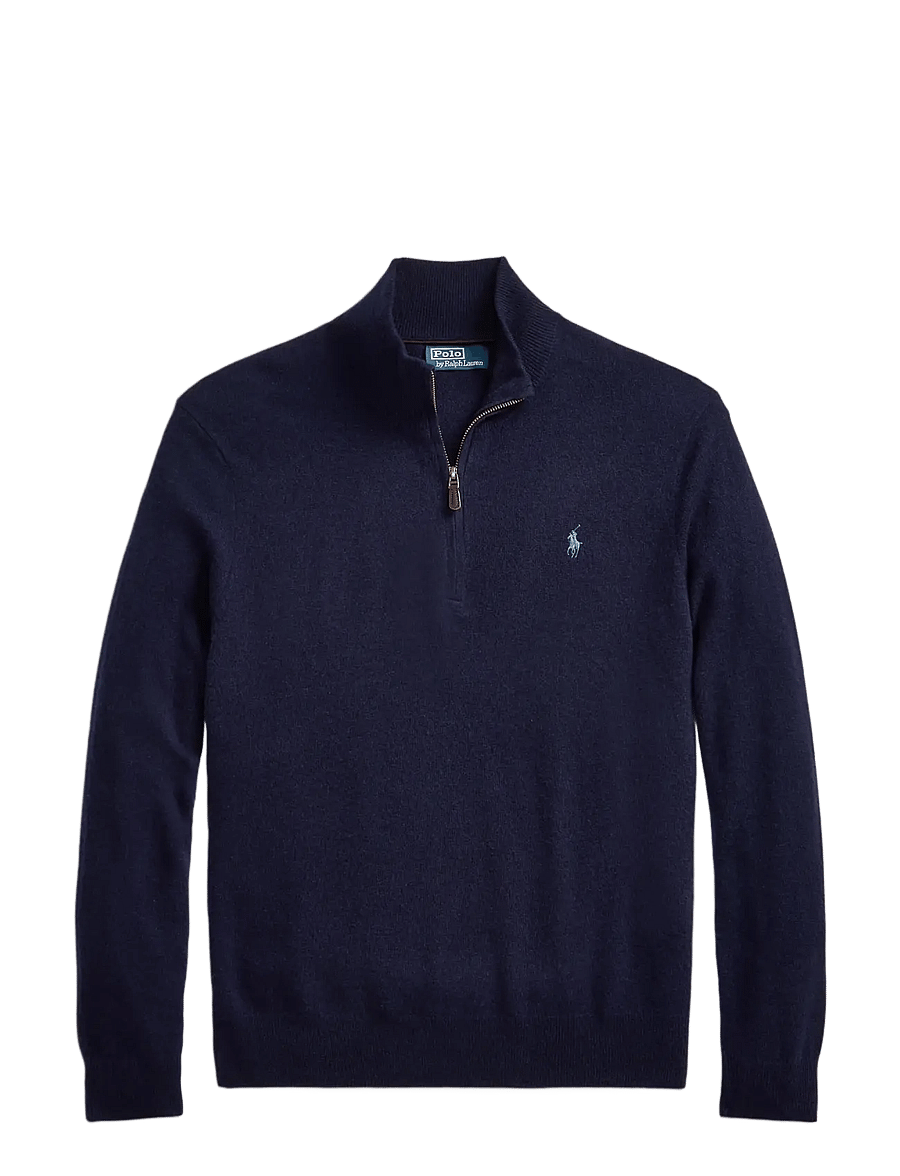 Polo Ralph Lauren - 2/27 MERINO RWS-LS HZ PP - half zip - hunter navy - 2