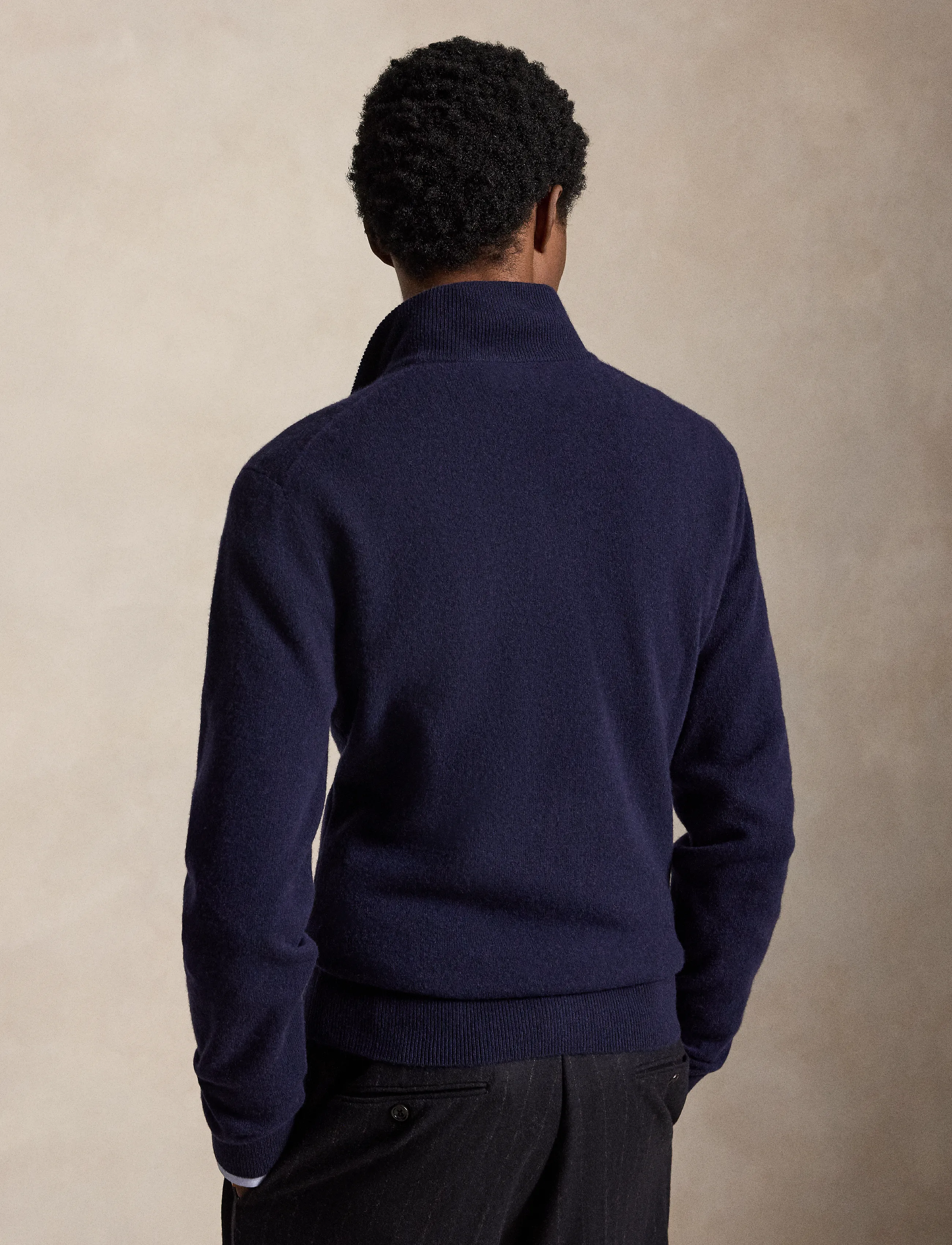 Polo Ralph Lauren - 2/27 MERINO RWS-LS HZ PP - half zip - hunter navy - 2