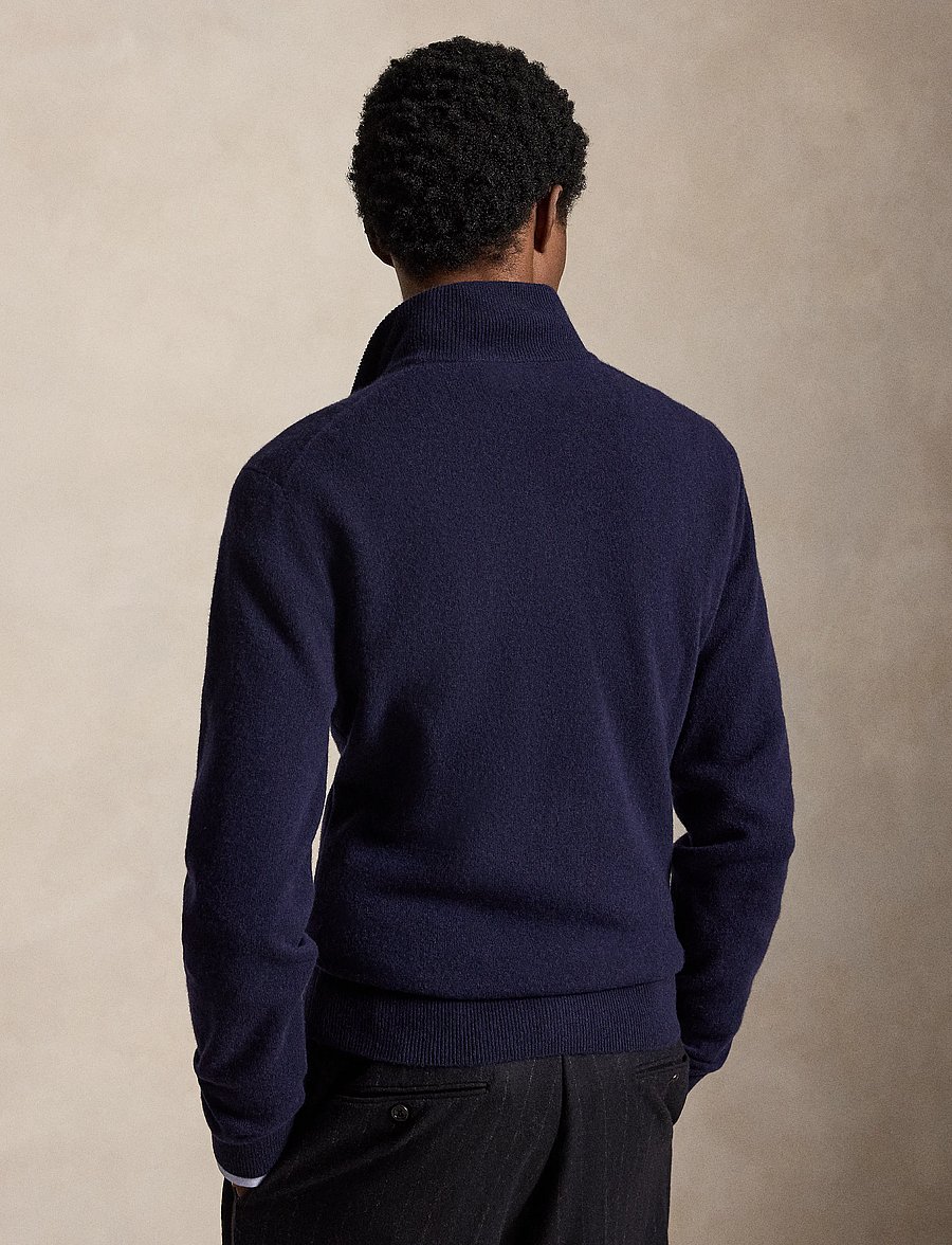 Polo Ralph Lauren - 2/27 MERINO RWS-LS HZ PP - half zip - hunter navy - 2