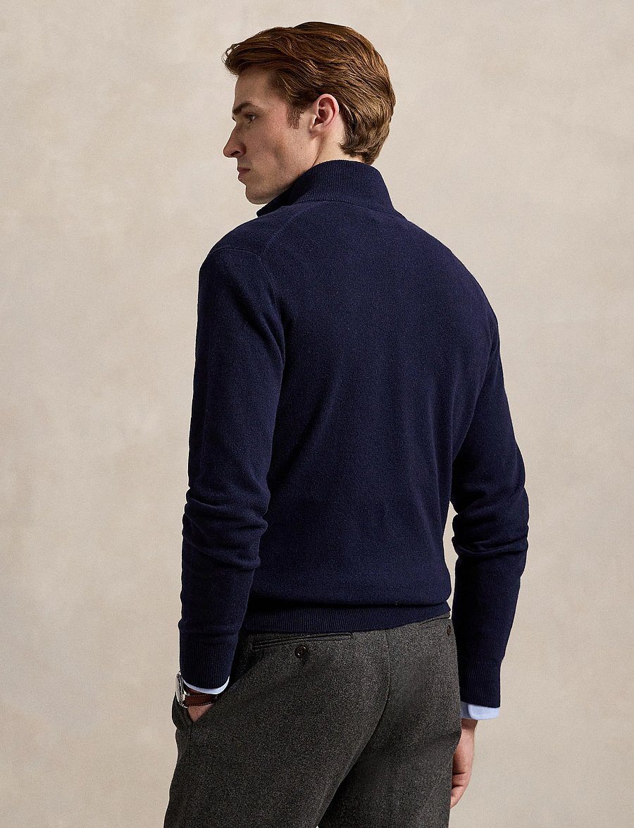 Polo Ralph Lauren - 2/27 MERINO RWS-LS HZ PP - half zip - hunter navy - 3