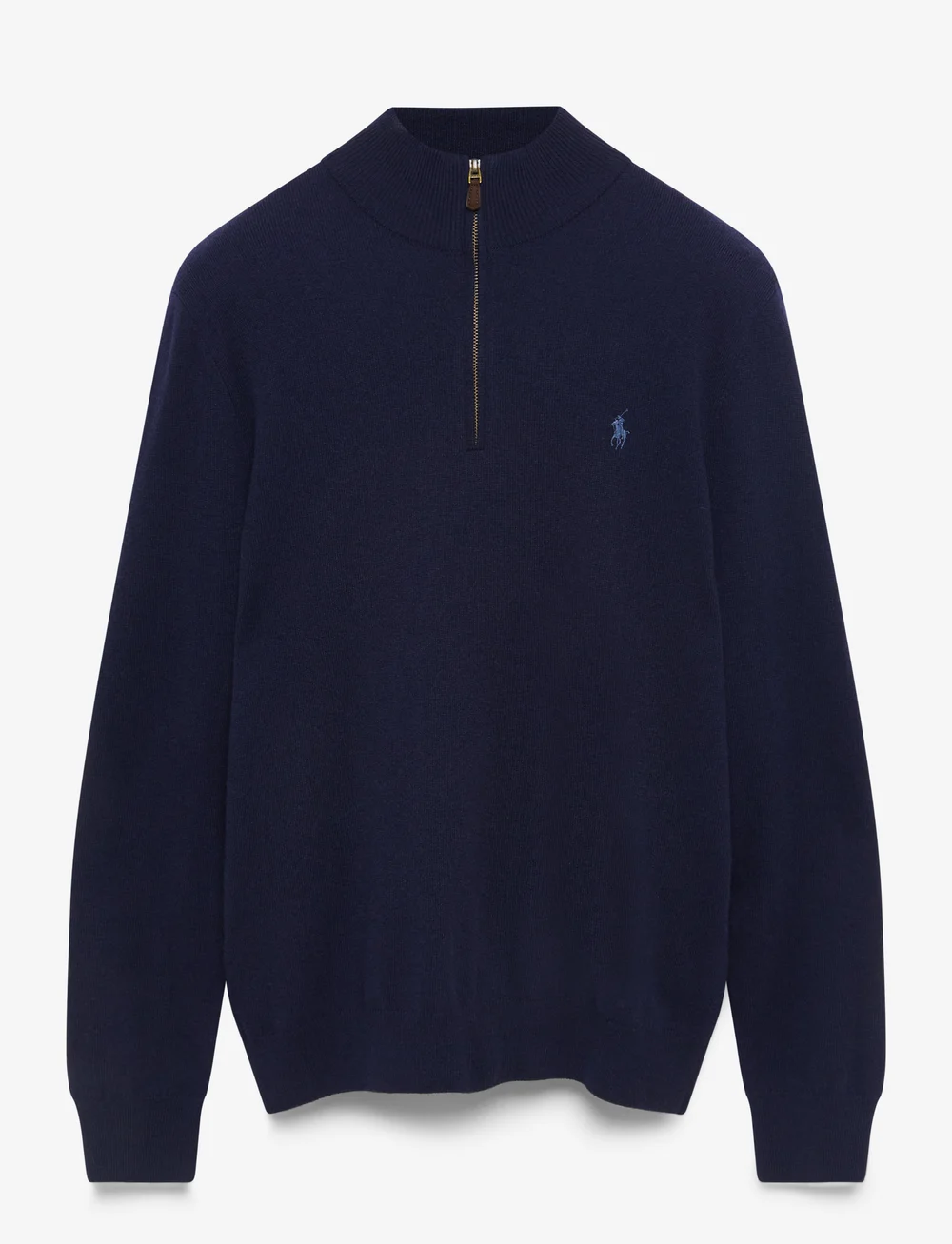 Polo Ralph Lauren - Wool Quarter-Zip Sweater - half zip - hunter navy - 2