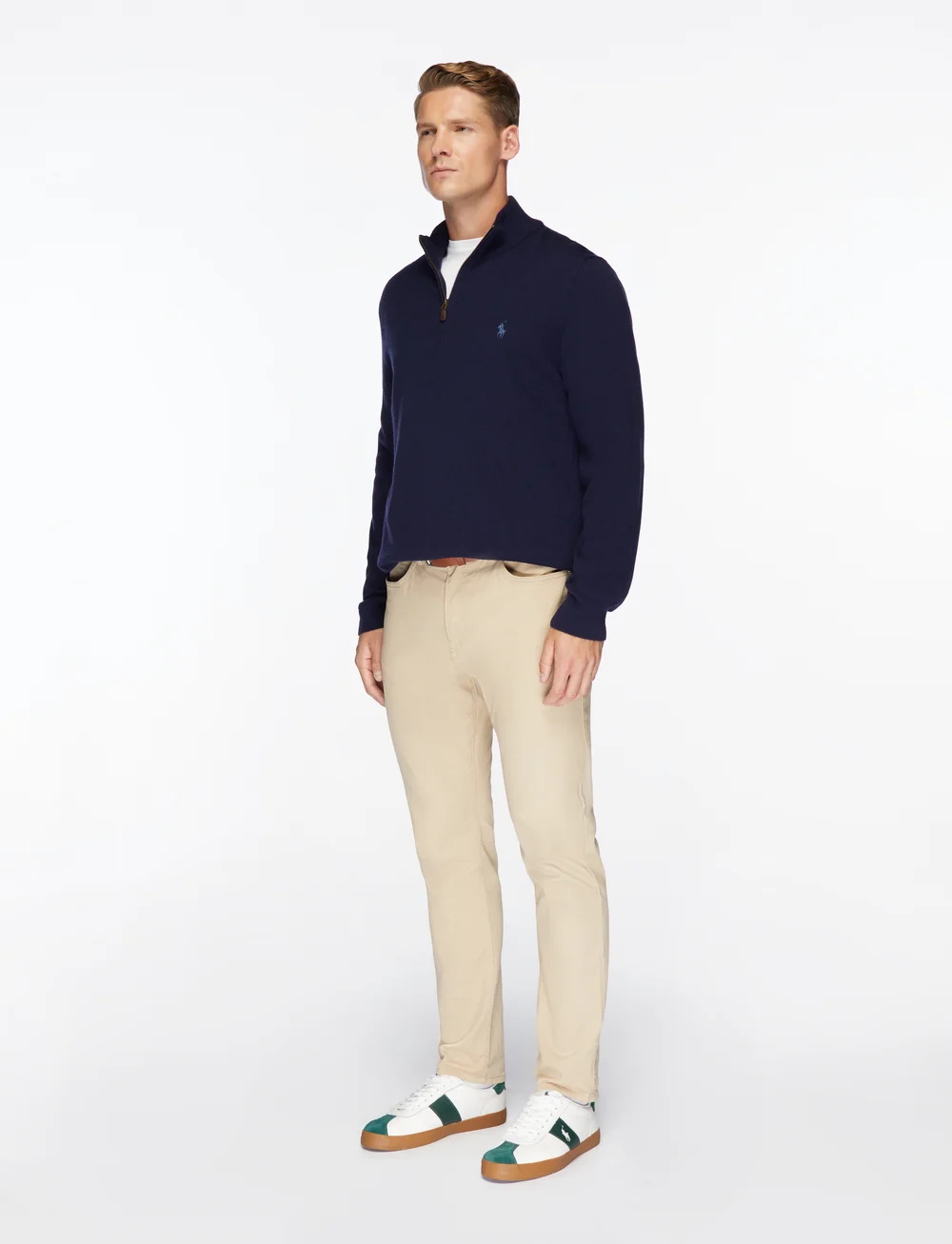 Polo Ralph Lauren - Wool Quarter-Zip Sweater - half zip - hunter navy - 4