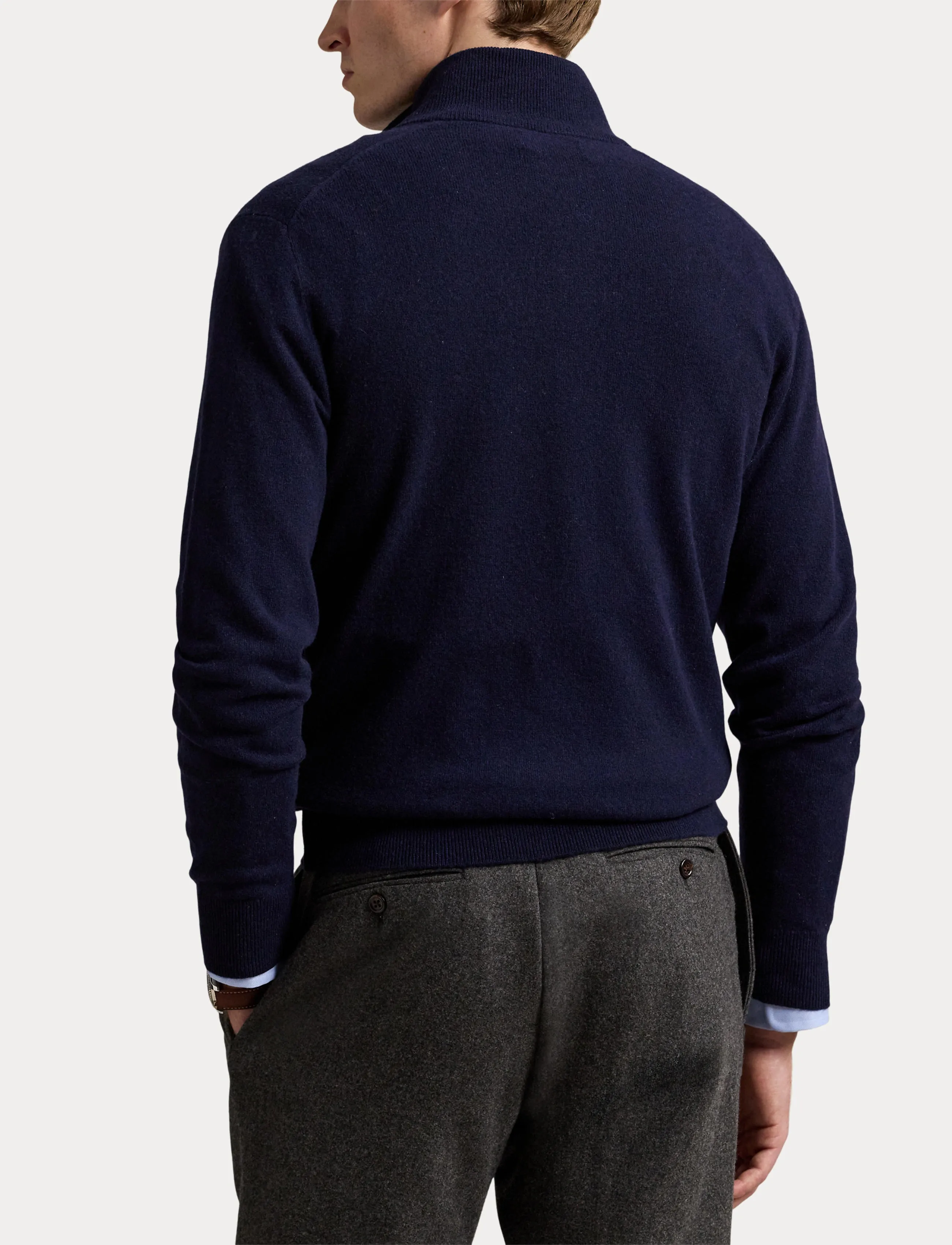 Polo Ralph Lauren Wool Quarter-Zip Sweater - Pullover mit halbem Reißverschluss - HUNTER NAVY / navy