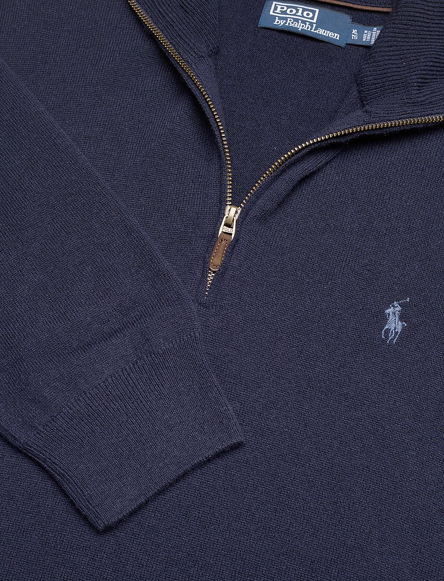 Polo Ralph Lauren - 2/27 MERINO RWS-LS HZ PP - half zip - hunter navy - 5