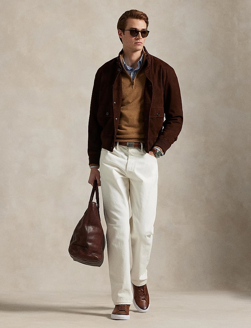 Polo Ralph Lauren - Wool Quarter-Zip Sweater - tõmblukk-kaelusega dressipluusid - latte brown heath - 0
