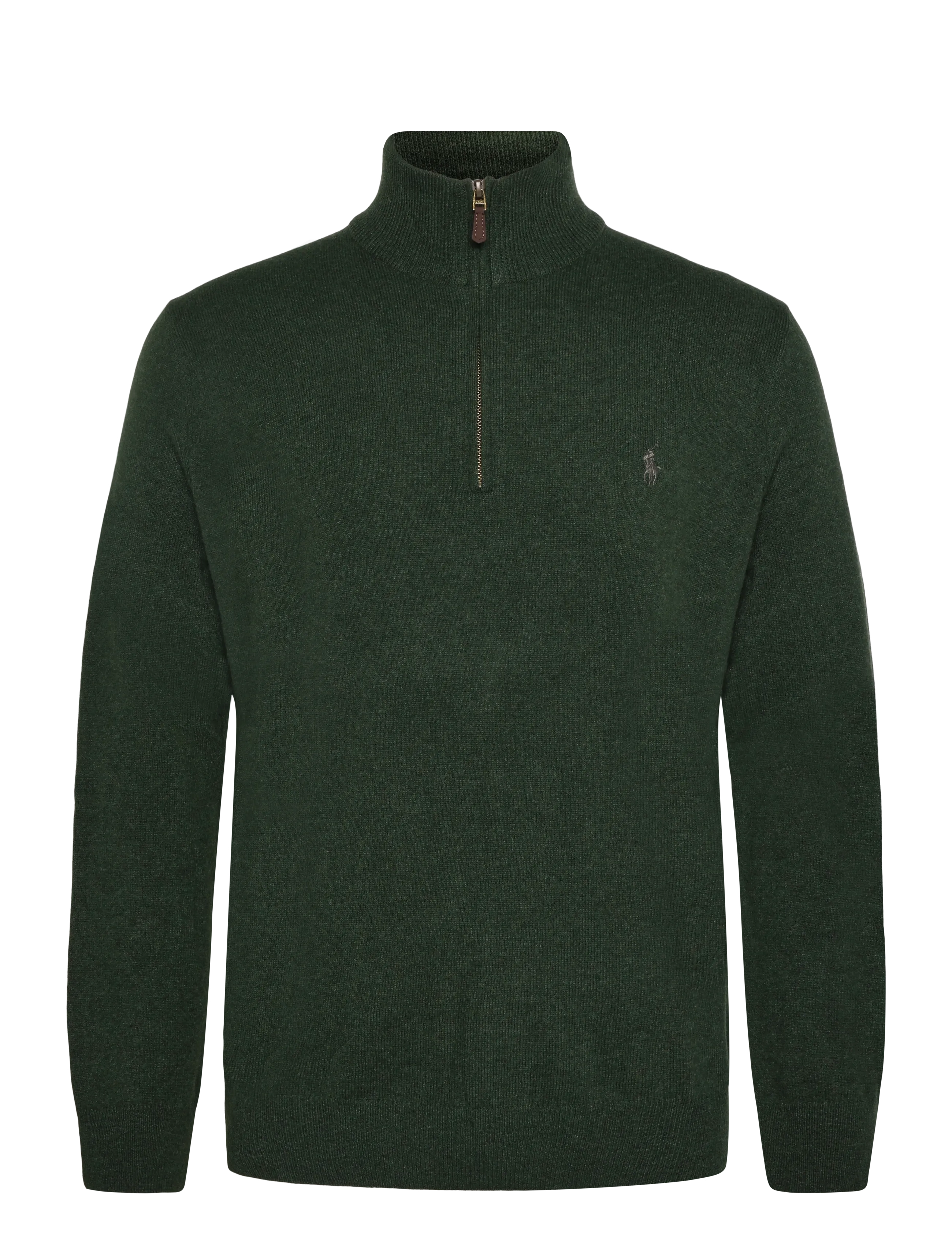 Polo Ralph Lauren Wool Quarter-Zip Sweater - Half zip jumpers - LODGEPOLE PINE HE / green