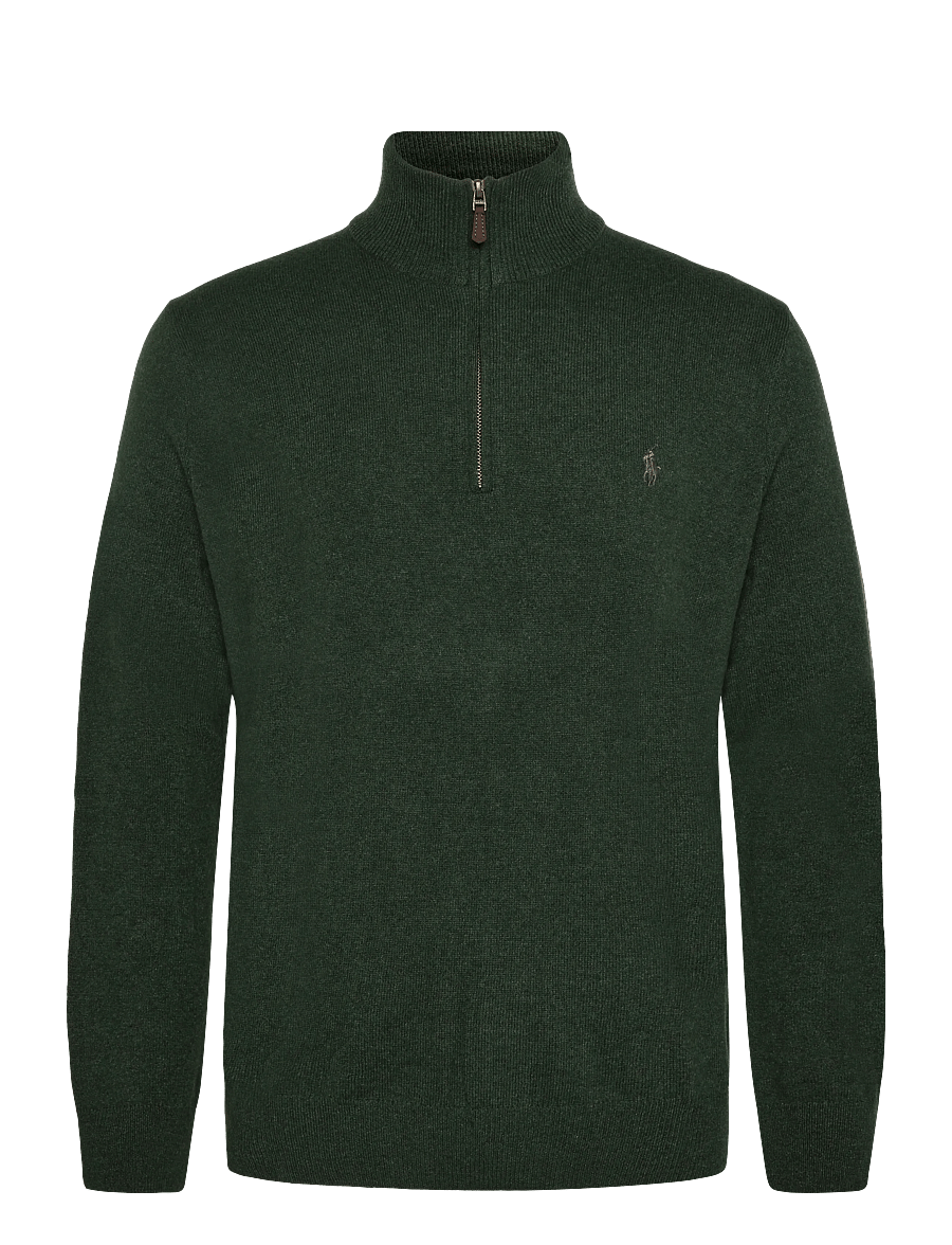 Polo Ralph Lauren - Wool Quarter-Zip Sweater - half zip jumpers - lodgepole pine he - 0