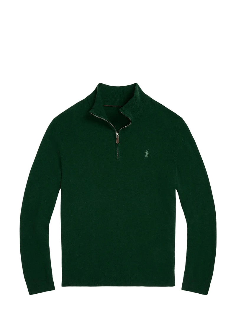 Polo Ralph Lauren - Wool Quarter-Zip Sweater - half zip jumpers - moss agate - 1