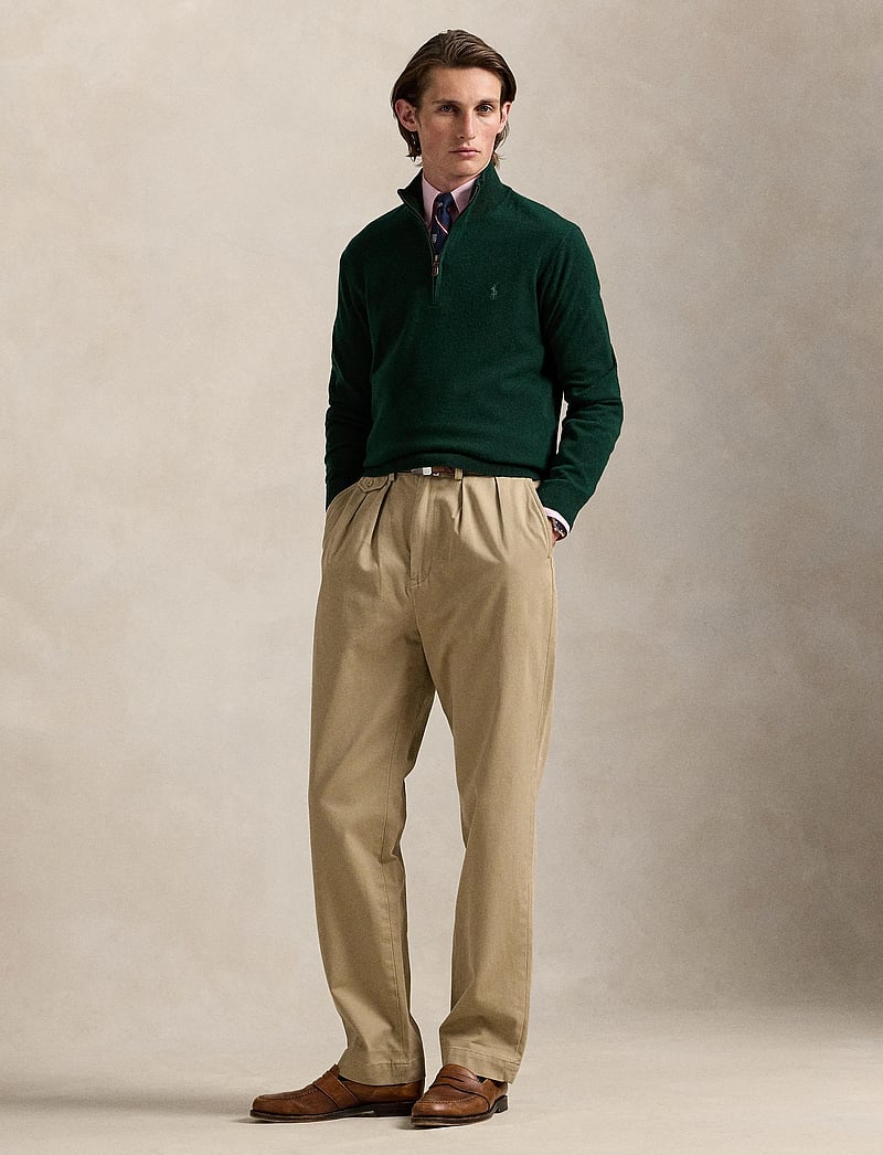 Polo Ralph Lauren - Wool Quarter-Zip Sweater - half zip jumpers - moss agate - 0