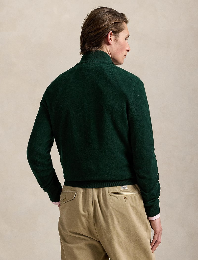 Polo Ralph Lauren - Wool Quarter-Zip Sweater - half zip jumpers - moss agate - 2